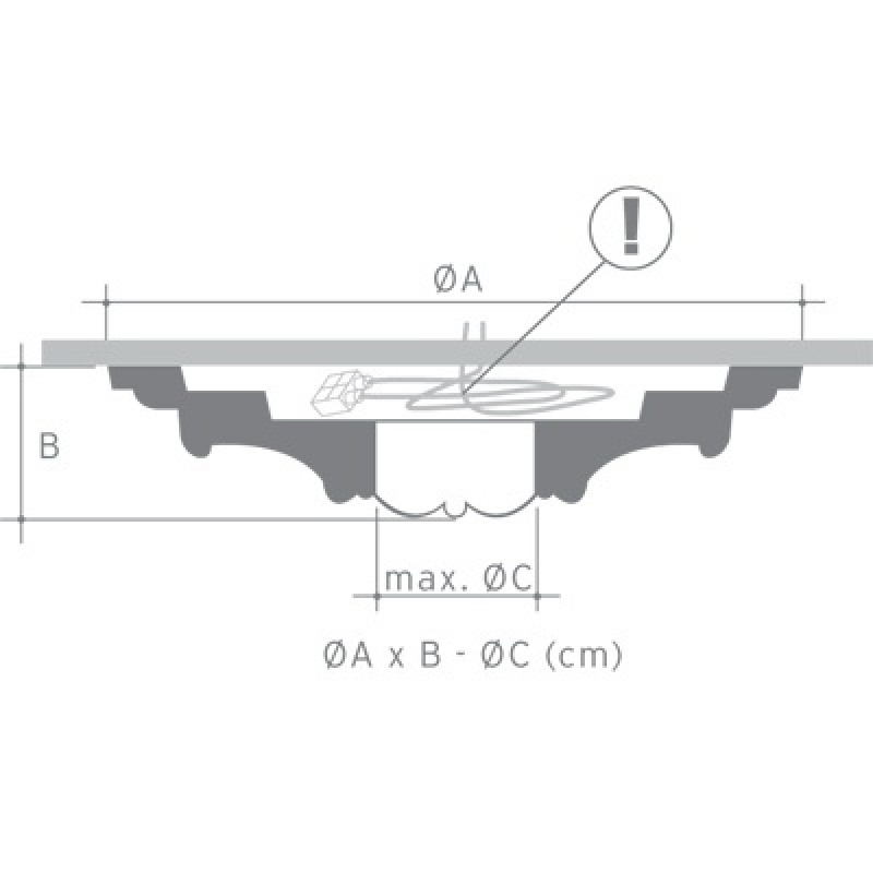 Розетка потолочная R10