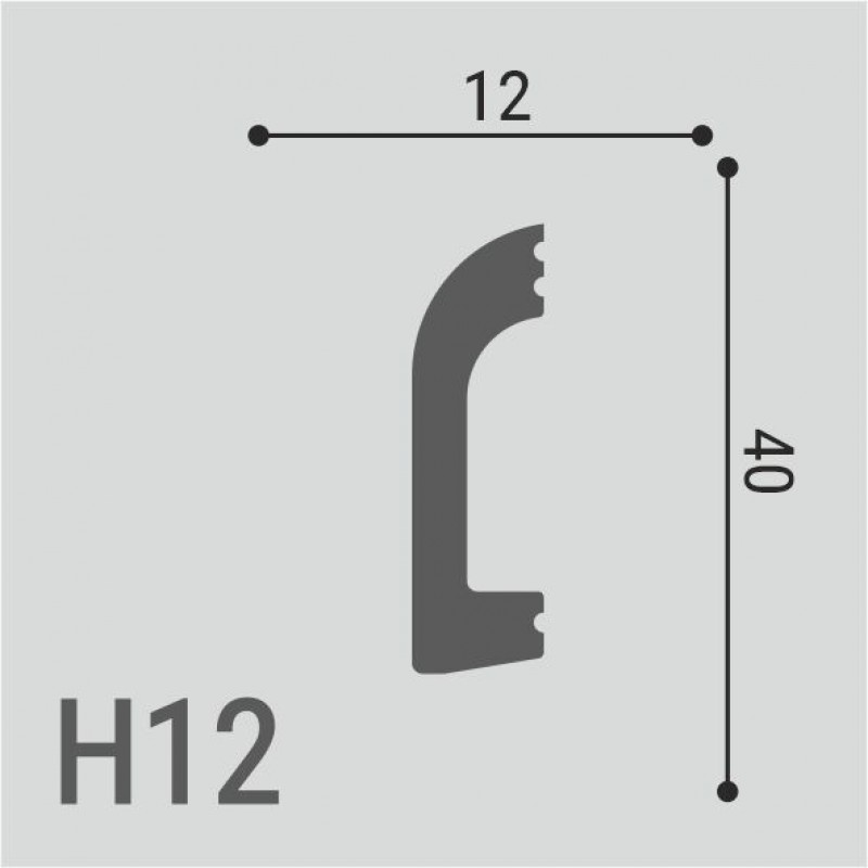 Плинтус напольный  XPS POLYMER Н 12 40/12