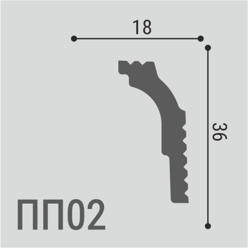 Карниз XPS POLYMER ПП 02