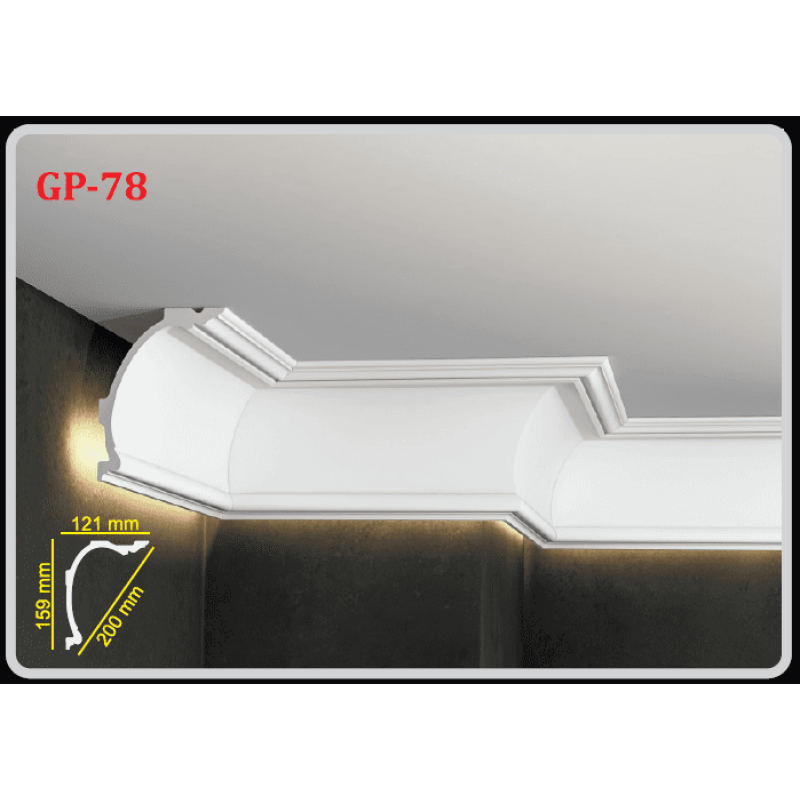 Потолочный плинтус glanzepol GP78