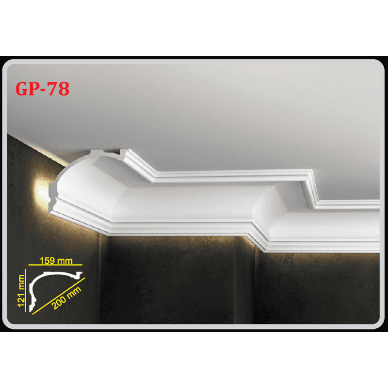 Потолочный плинтус glanzepol GP78