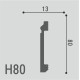 Плинтус напольный из дюрополимера H 80