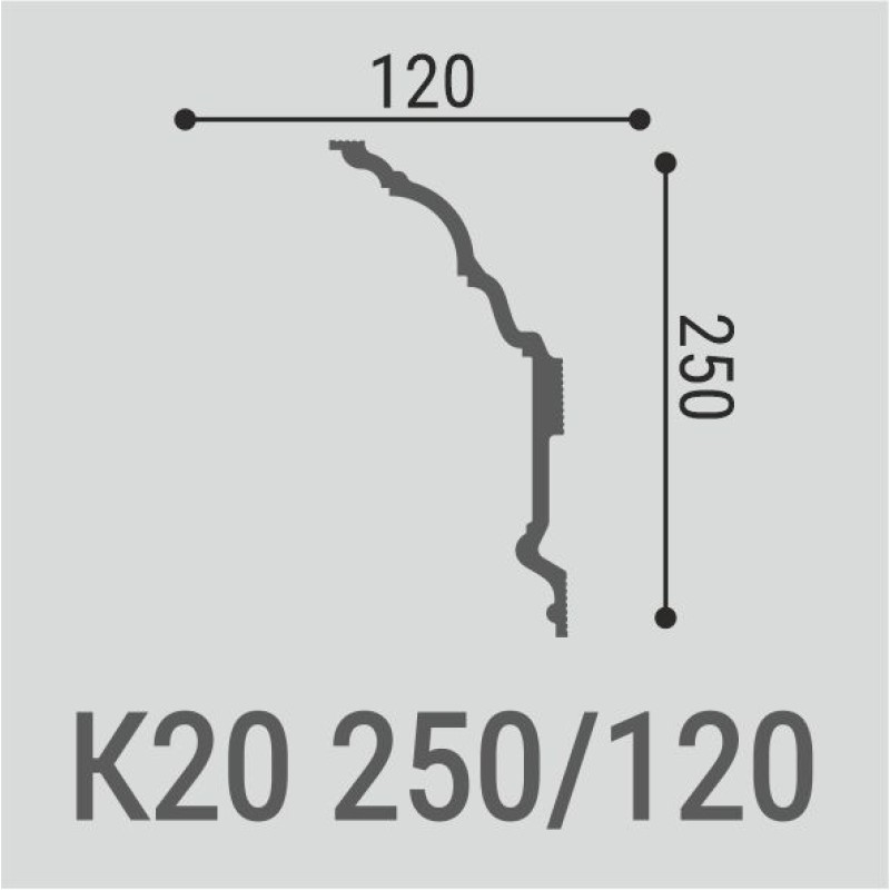 Карниз потолочный К20 250-120