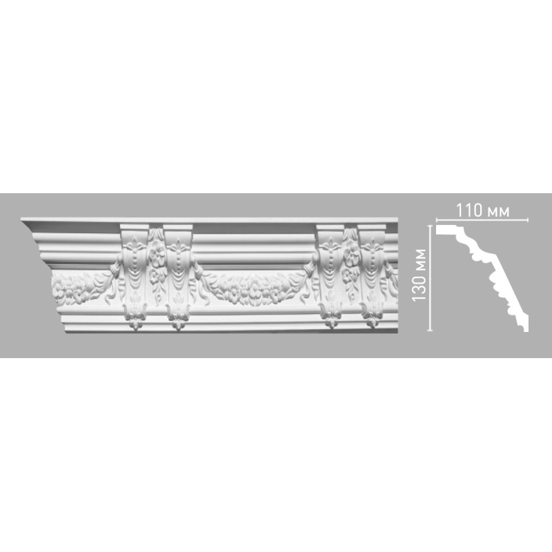 95092 ШК/16 плинтус DECOMASTER-3 (130х110х2400мм)