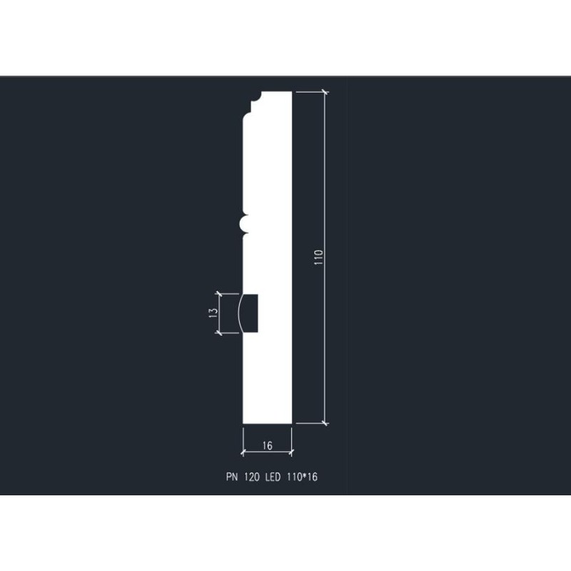 Плинтус напольный PN 120LED
