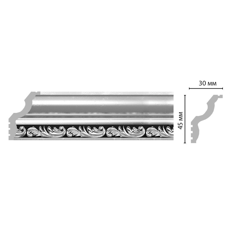 Плинтус потолочный DECOMASTER 148B-63 ШК (45*30*2400мм)