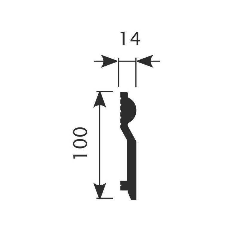 Плинтус П028, 100х14