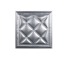 Мягкая стеновая панель  из экокожи Classic 400х400 мм - Silver