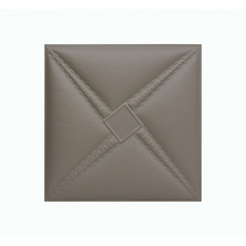 Мягкая стеновая панель из экокожи Stella 400х400 мм - Chestnut