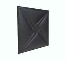 Мягкая стеновая панель из экокожи Stella 400х400 мм - Black