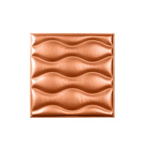 Мягкая стеновая панель из экокожи Wave - Bronze
