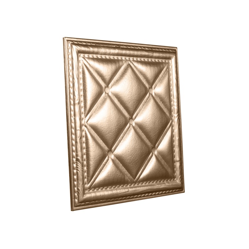 Мягкая стеновая панель  из экокожи Classic 400х400 мм - Gold