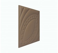 Мягкая стеновая панель из экокожи Petal 400х400 мм - Coffee