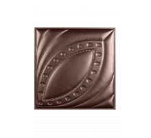 Мягкая стеновая панель из экокожи Petal 400х400 мм - Nut
