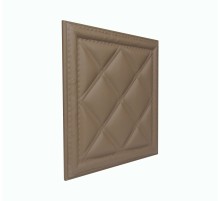 Мягкая стеновая панель из экокожи Classic 400х400 мм - Coffee
