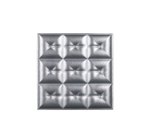 Мягкая стеновая панель из экокожи Boss 400х400 мм - Silver