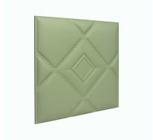 Мягкая стеновая панель из экокожи Luck 400 х 400 мм - Olive