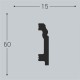 Плинтус напольный из дюрополимера П1 60-15