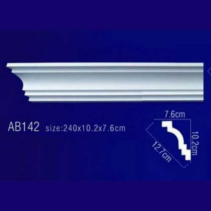 Плинтус потолочный без орнамента Гибкий AB142F