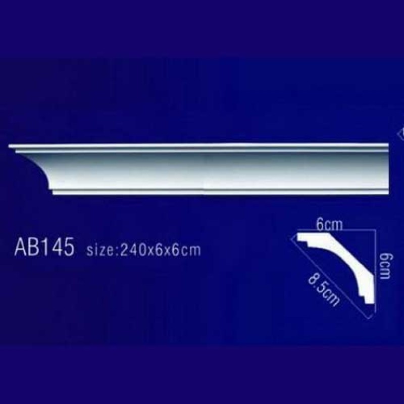 Плинтус потолочный без орнамента Гибкий AB145F