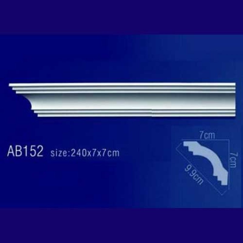 Плинтус потолочный без орнамента Гибкий AB152F
