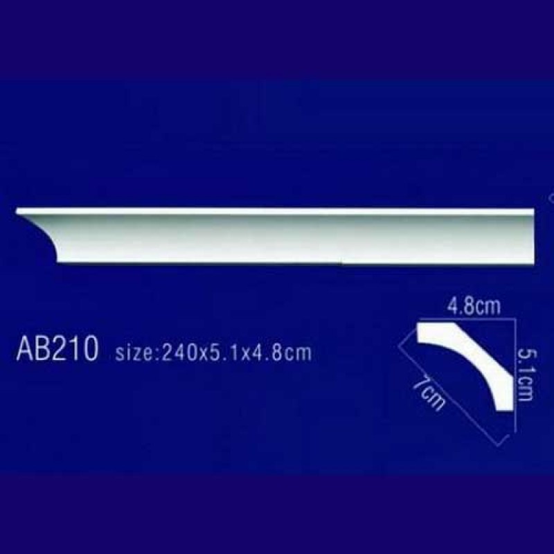 AB210 Плинтус потолочный без орнамента