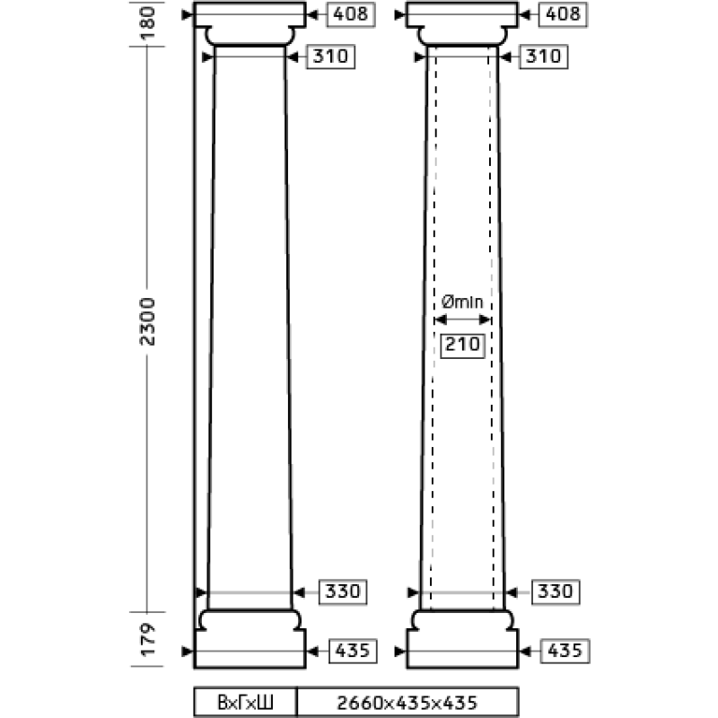 Колонна 4.30.101- дм.330мм