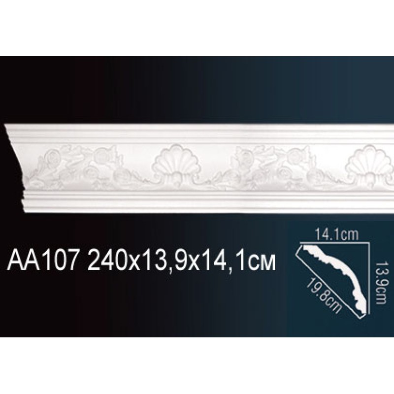 Карниз потолочный с рисунком AA107