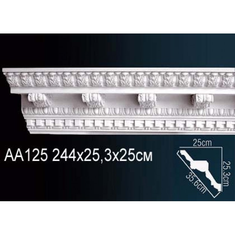 Карниз потолочный с рисунком AA125