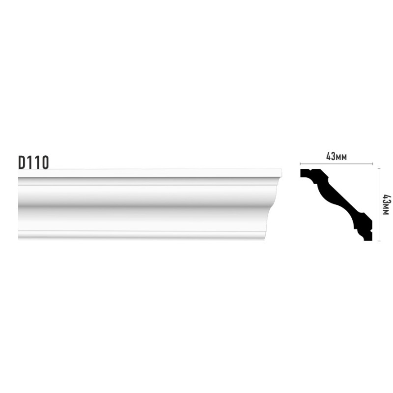 D110/40 Плинтус ДМ(43*43*2000 мм)