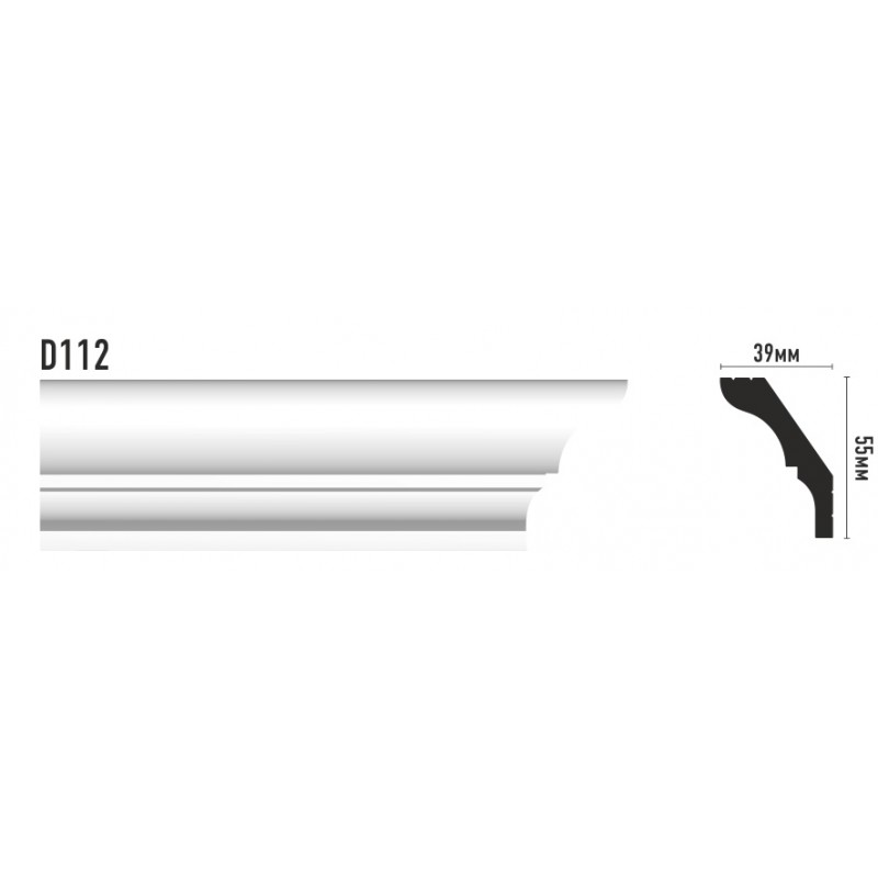 D112/25  Плинтус ДМ(39*55*2000 мм)
