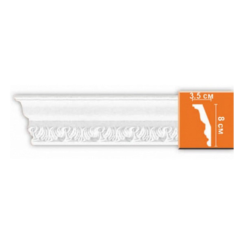 DT 33 гибкий потолочный плинтус с орнаментом DECOMASTER