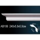 AB106 Плинтус потолочный без орнамента