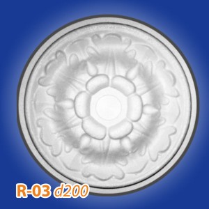 Розетка потолочная из полистирола R03
