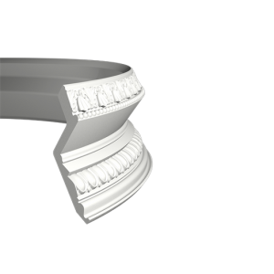 потолочный плинтус с орнаментом Гибкий 1.50.137F