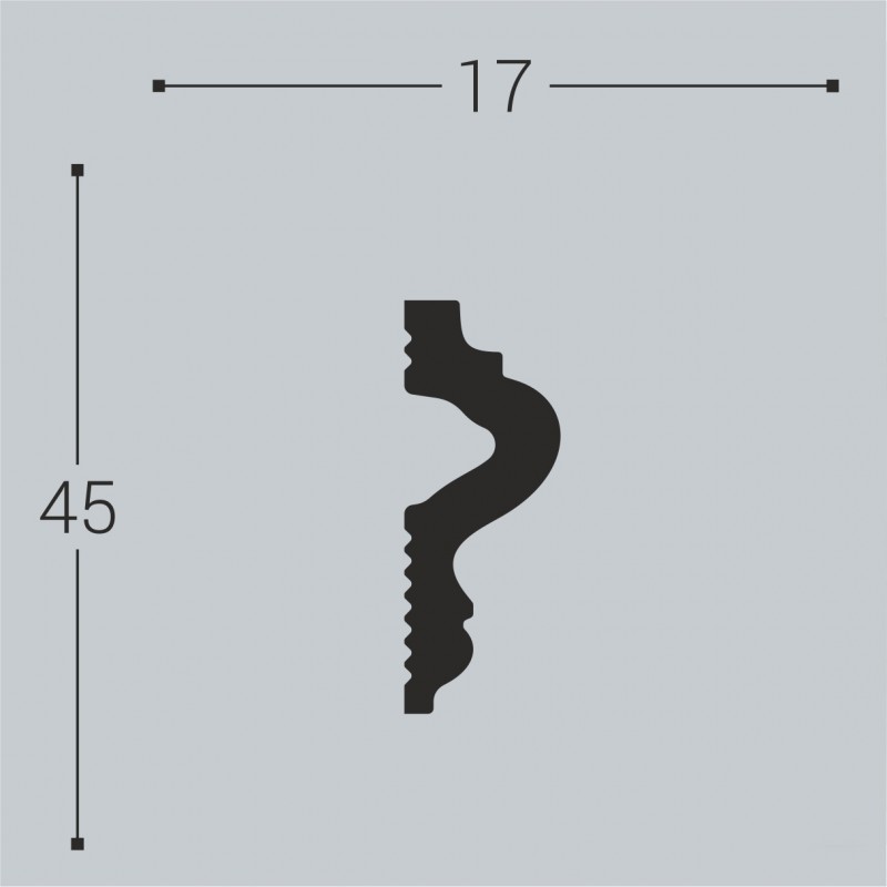 Молдинг ударопрочный М10 45-17