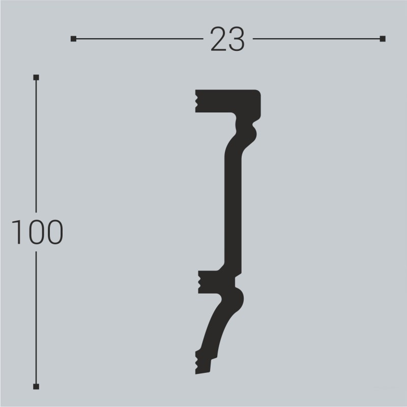 Молдинг ударопрочный М13 100-23