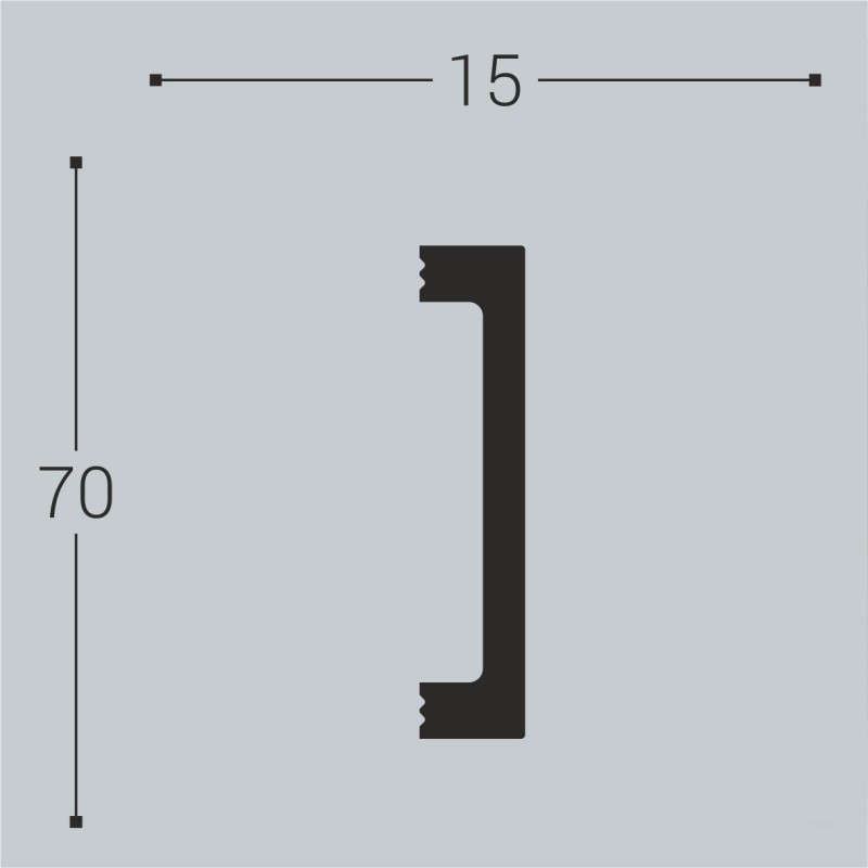 Молдинг ударопрочный М17 70-15
