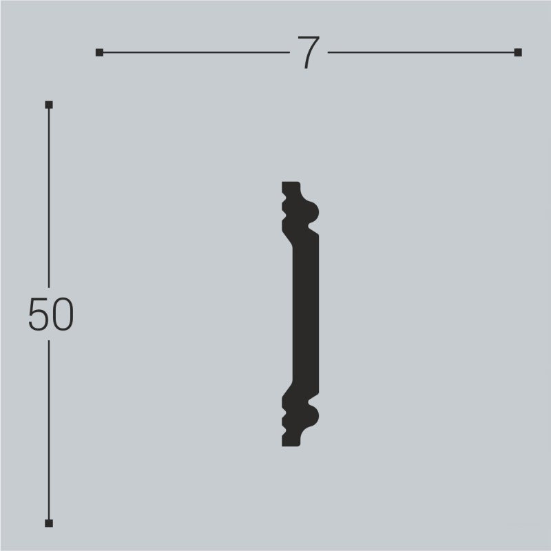 Молдинг ударопрочный М5 50-7