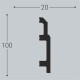 Плинтус напольный из дюрополимера П10 100-20