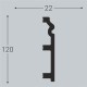 Плинтус напольный из дюрополимера П5 120-22