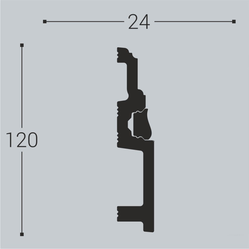 Плинтус напольный из дюрополимера П6 120-24