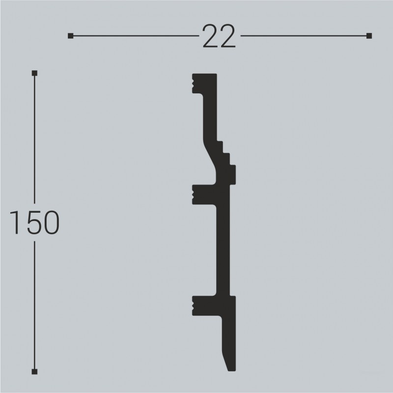 Плинтус напольный из дюрополимера П8 150-22