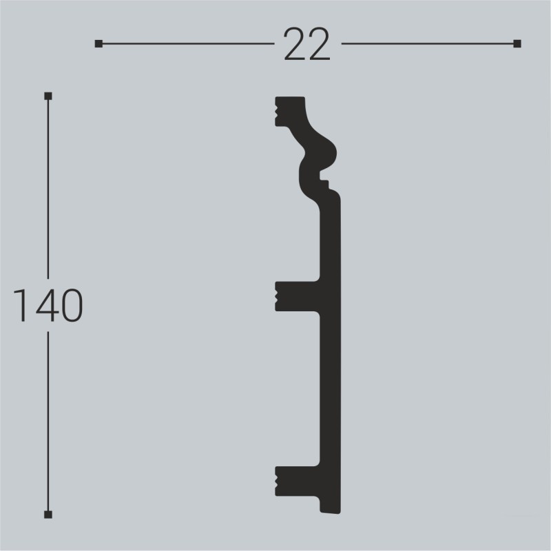 Плинтус напольный из дюрополимера П9 140-22