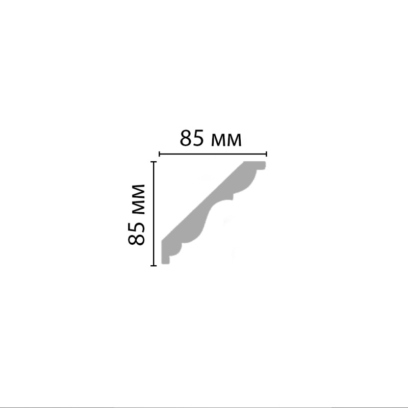 96406/10 FLEXIBLE плинтус DECOMASTER-2 (85х85х2400мм)