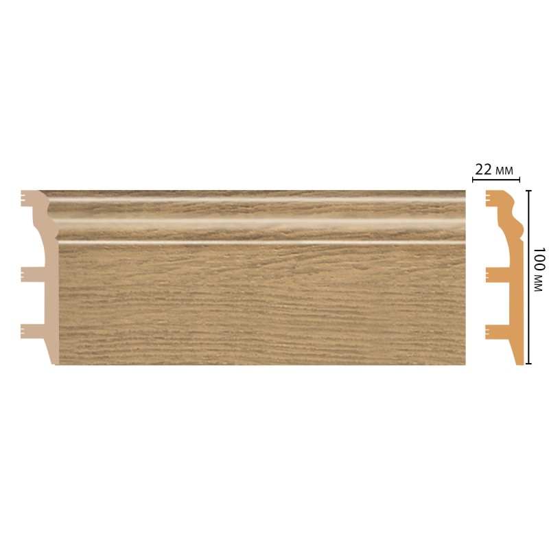 D232-83 ШК/14 Плинтус напольн.DECOMASTER(100*22*2400 мм)