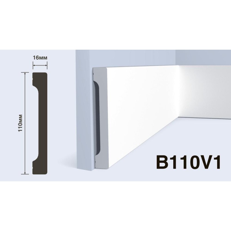 Плинтус Hiwood B110V1 110*16*2000 мм