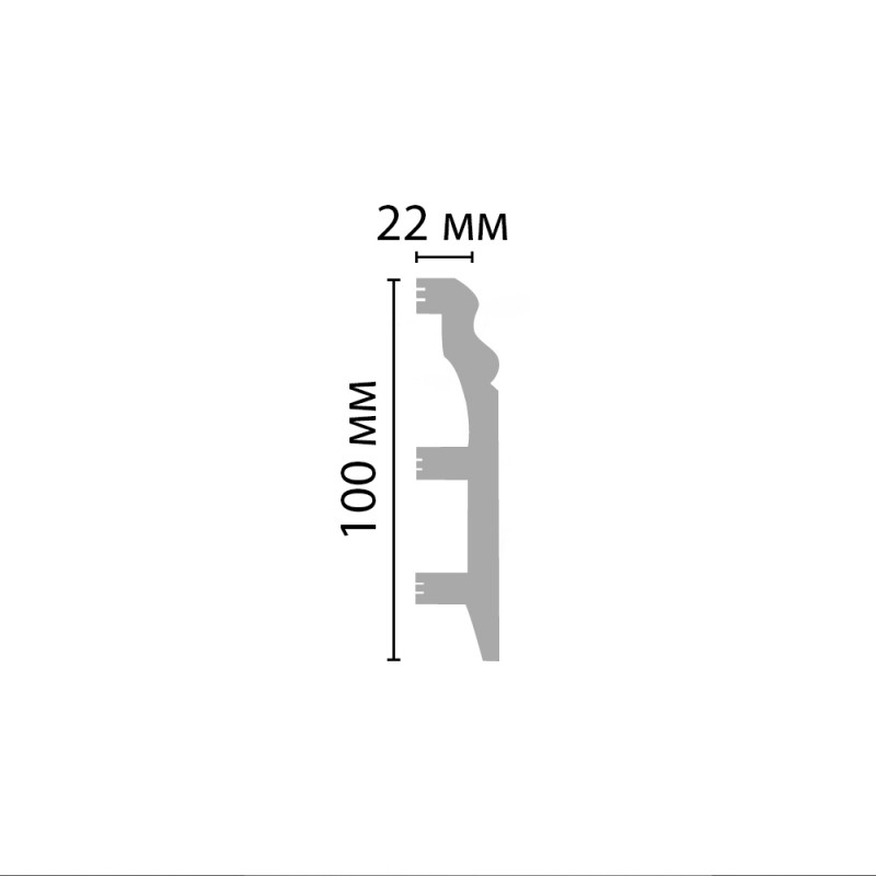Плинтус напольный Decomaster D232-16ДМ (100*22*2400мм)
