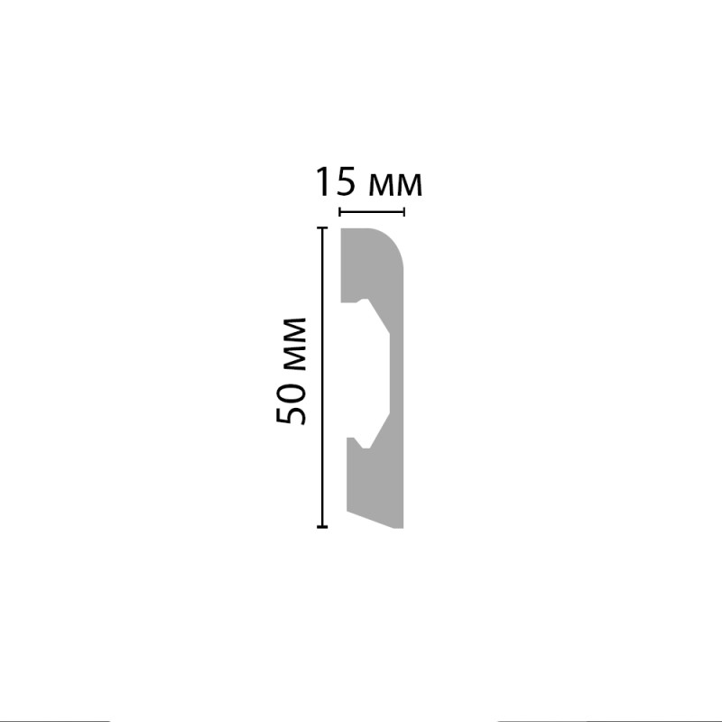 A038/43 Плинтус напольный (50*15*2000мм)