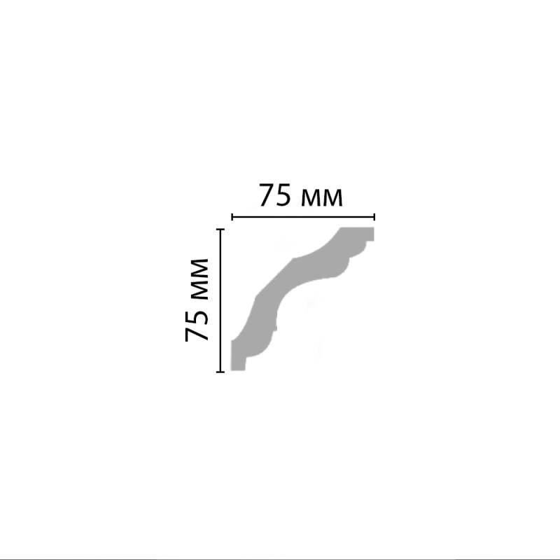 96259/9 FLEXIBLE плинтус DECOMASTER-2 (75х75х2400мм)